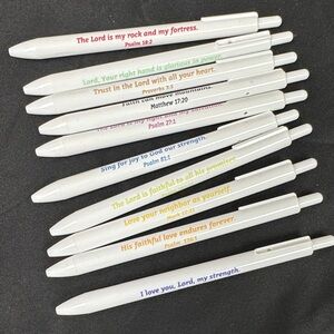 Colnk ballpoint pens Christian Inspirational White Pens with Bible Verses color